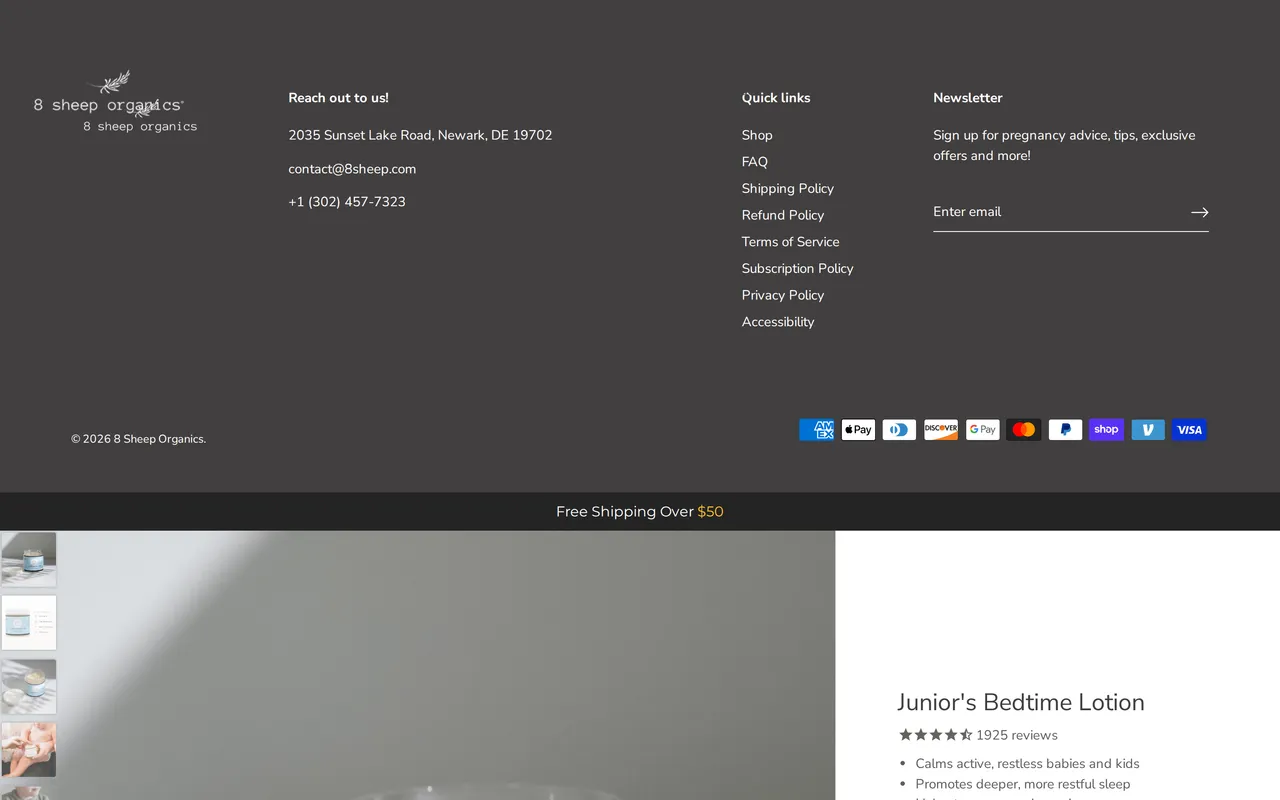 8 Sheep Product Detail (PDP), product detail page, captured Oct 27, 2026