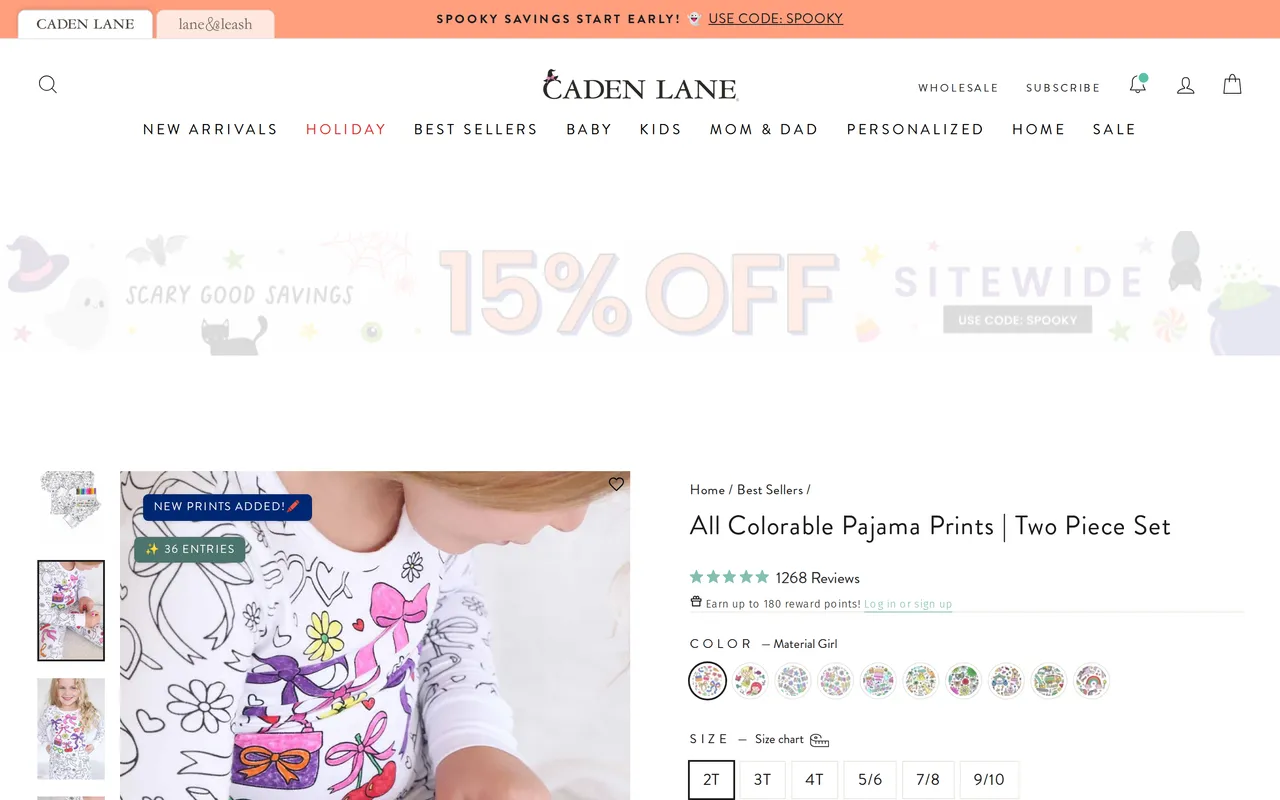 Caden Lane Product Detail (PDP), product detail page, captured Oct 26, 2026