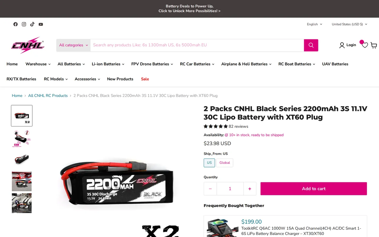 China Hobby Line Product Detail (PDP), product detail page, captured Oct 21, 2026