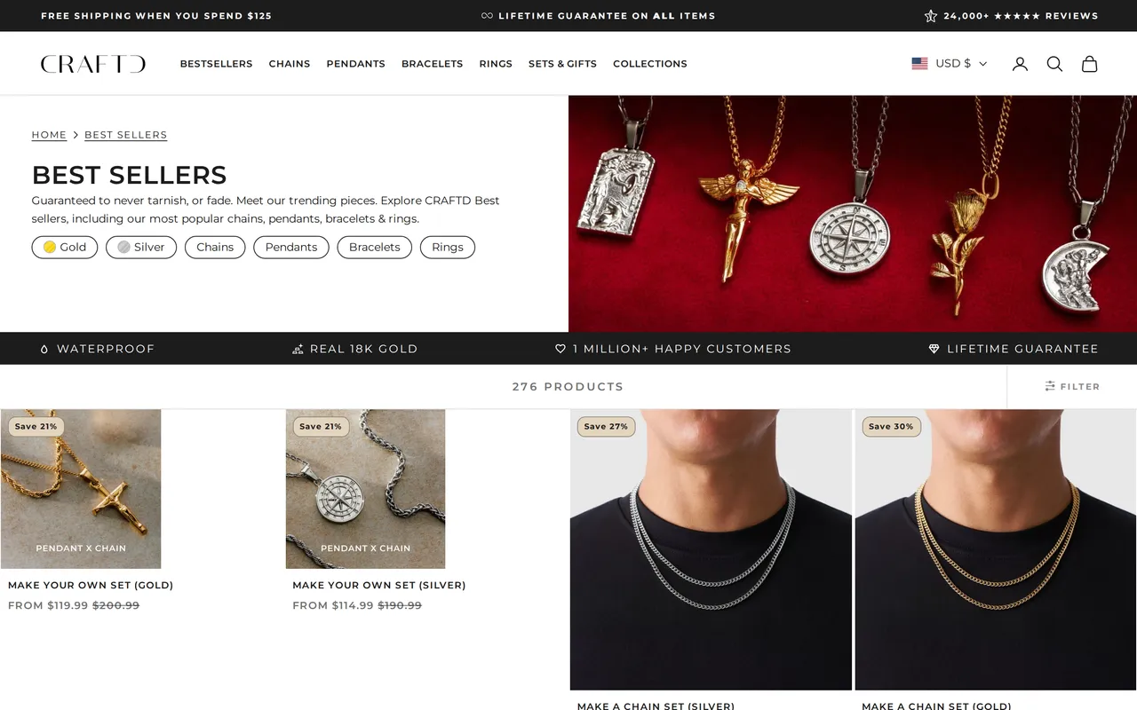Craftd Product Listing (PLP), category listing page, captured Oct 26, 2026