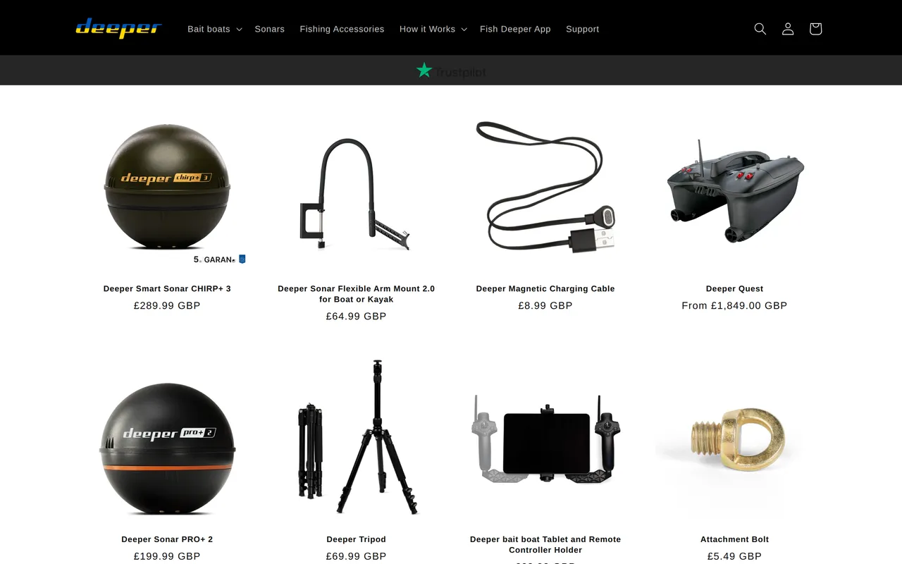 Deeper Product Listing (PLP), category listing page, captured Oct 26, 2026