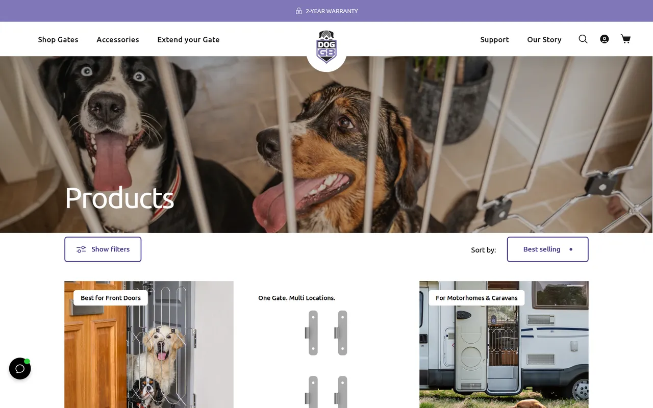 Dog-G8 Product Listing (PLP), category listing page, captured Oct 30, 2026