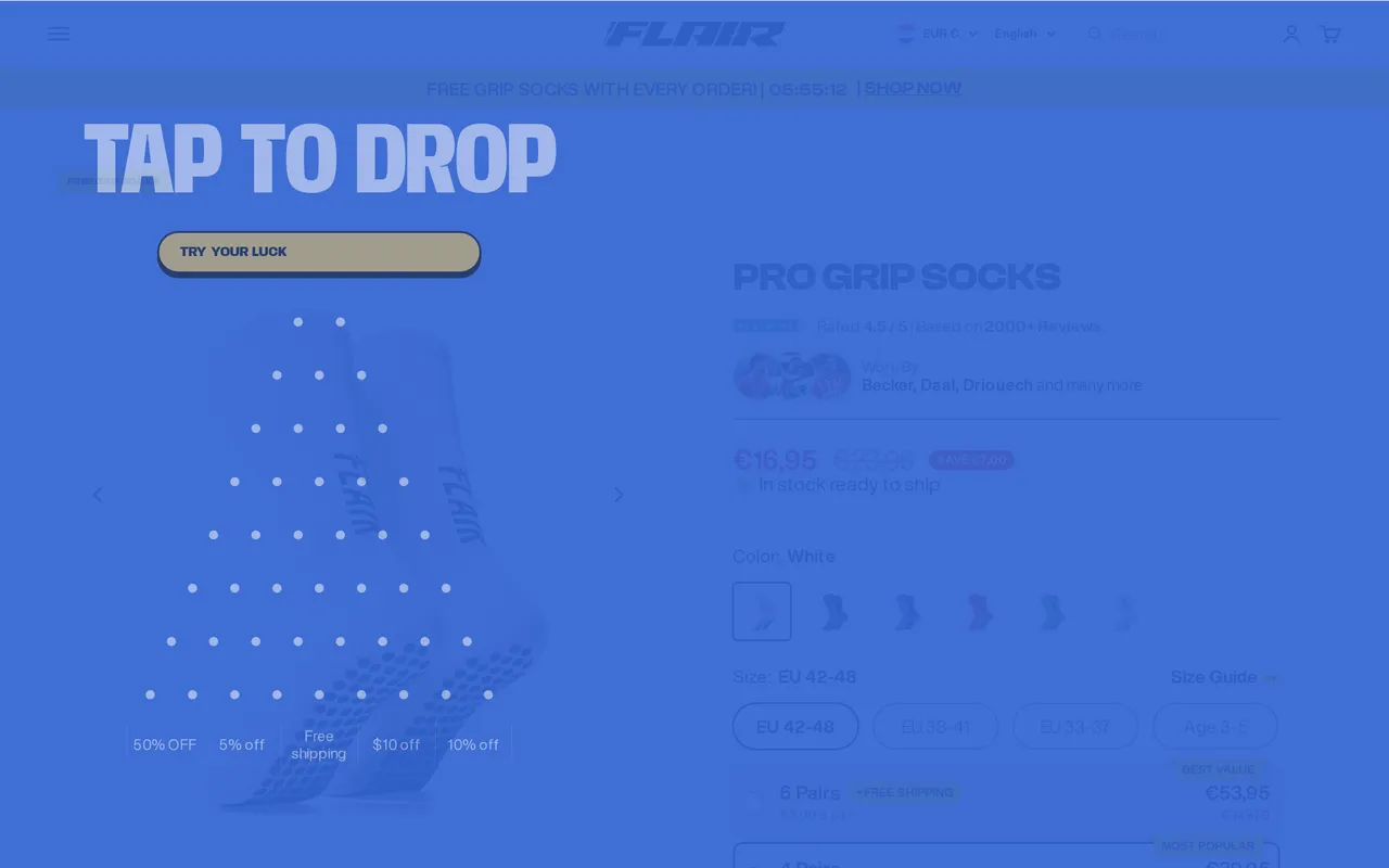FLAIR Fútbol Product Detail (PDP), product detail page, captured Oct 30, 2026