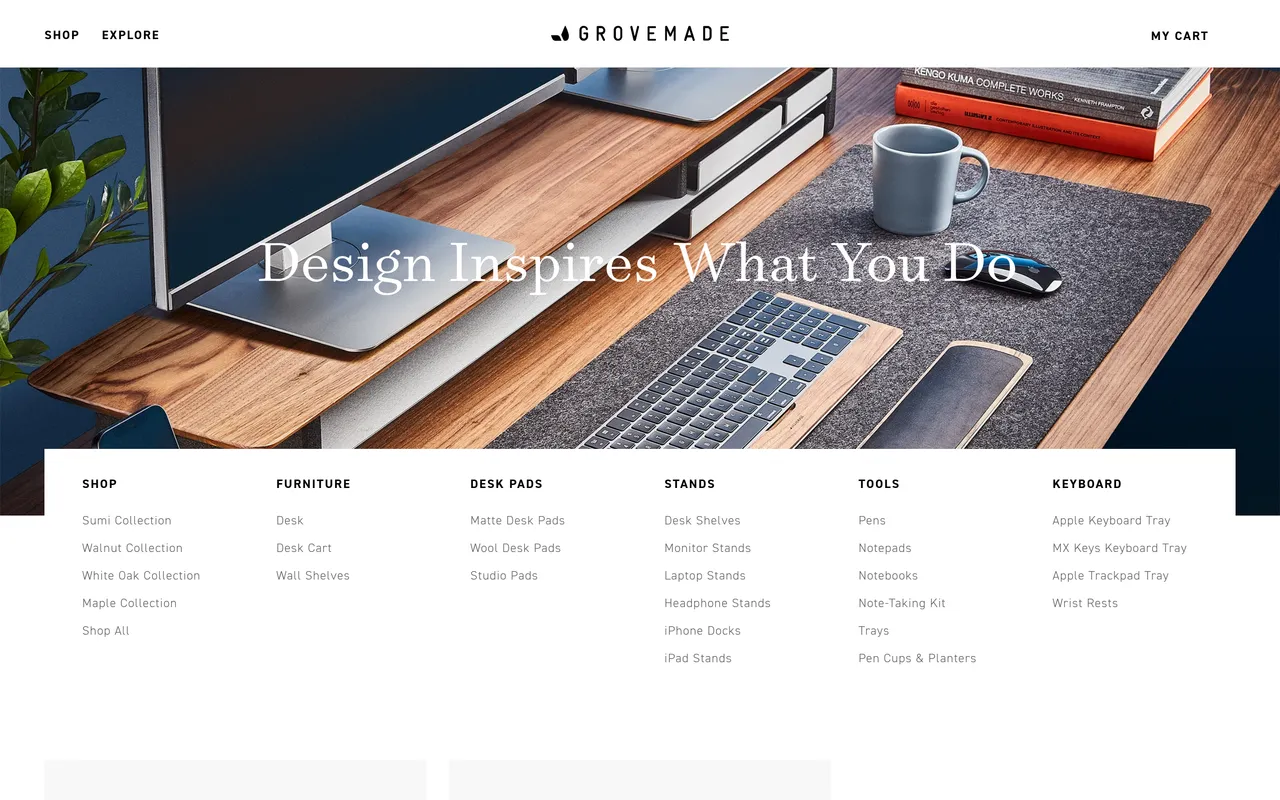 Grovemade Product Listing (PLP), category listing page, captured Oct 26, 2026