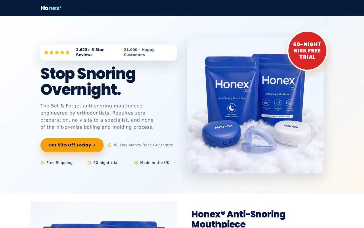 Honex Product Detail (PDP), product detail page, captured Oct 26, 2026