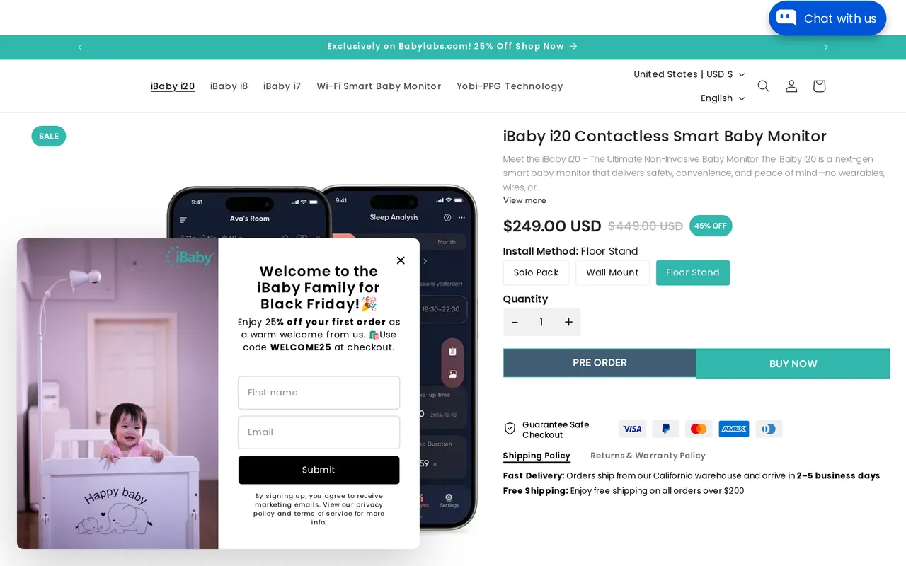 iBaby Product Detail (PDP), product detail page, captured Oct 26, 2026