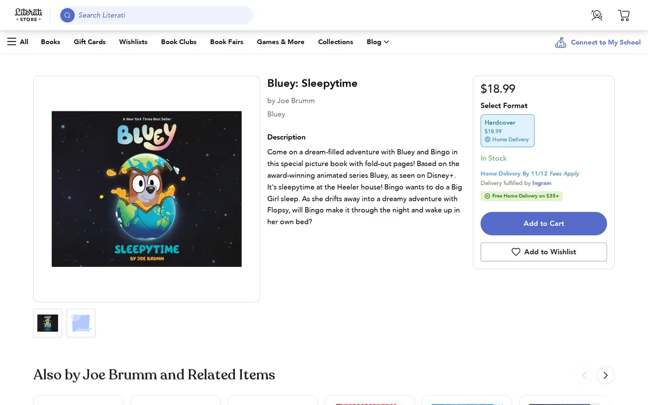 Literati Product Detail (PDP), product detail page, captured Oct 29, 2026