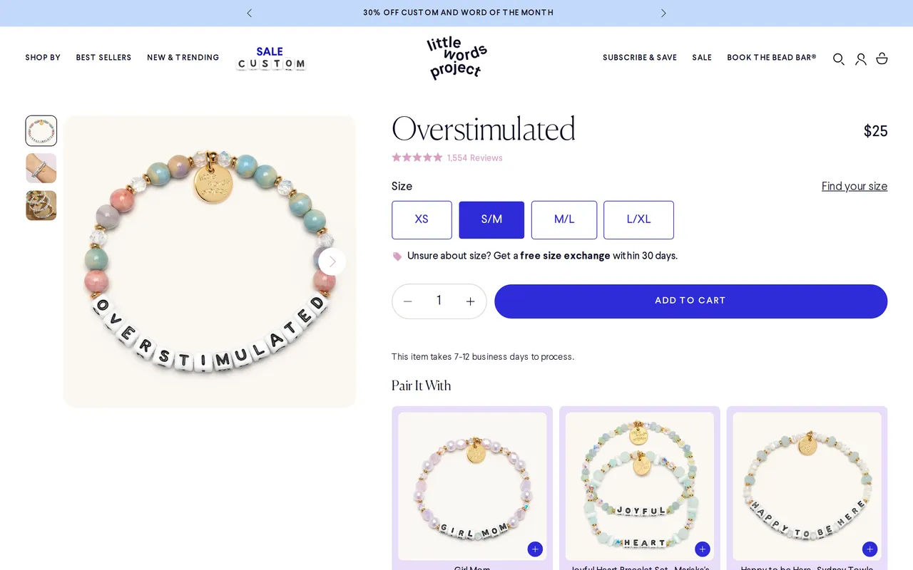 Little Words Project Product Detail (PDP), product detail page, captured Oct 26, 2026