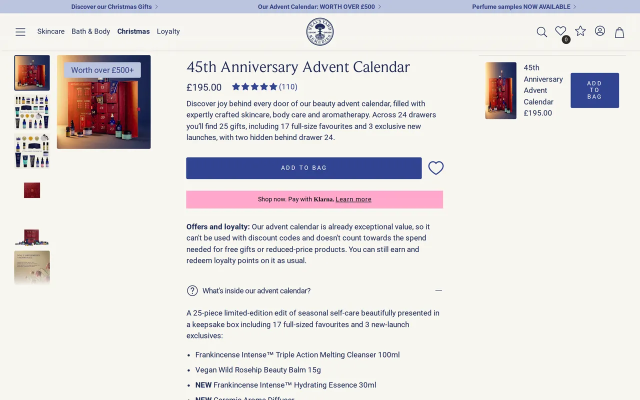 Neal's Yard Remedies Product Detail (PDP), product detail page, captured Oct 26, 2026