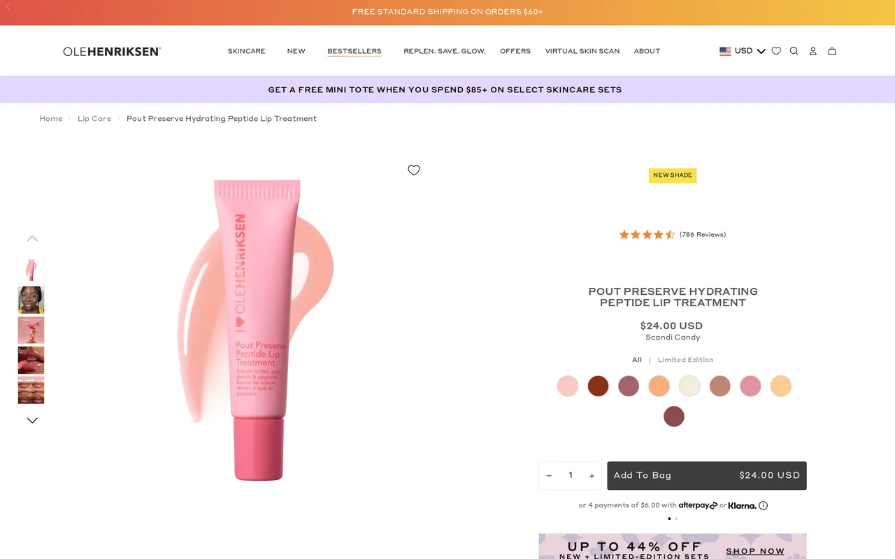Ole Henriksen Product Detail (PDP), product detail page, captured Oct 26, 2026