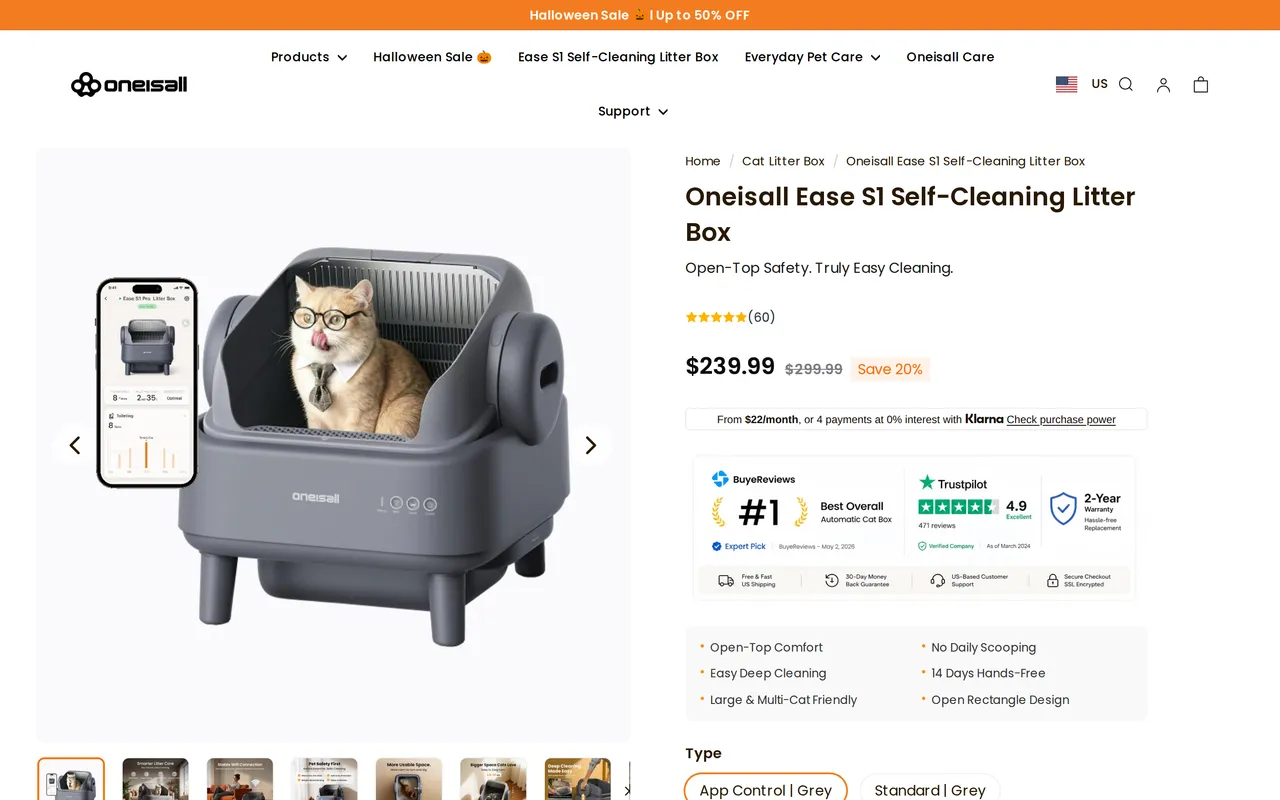 oneisall Product Detail (PDP), product detail page, captured Oct 26, 2026
