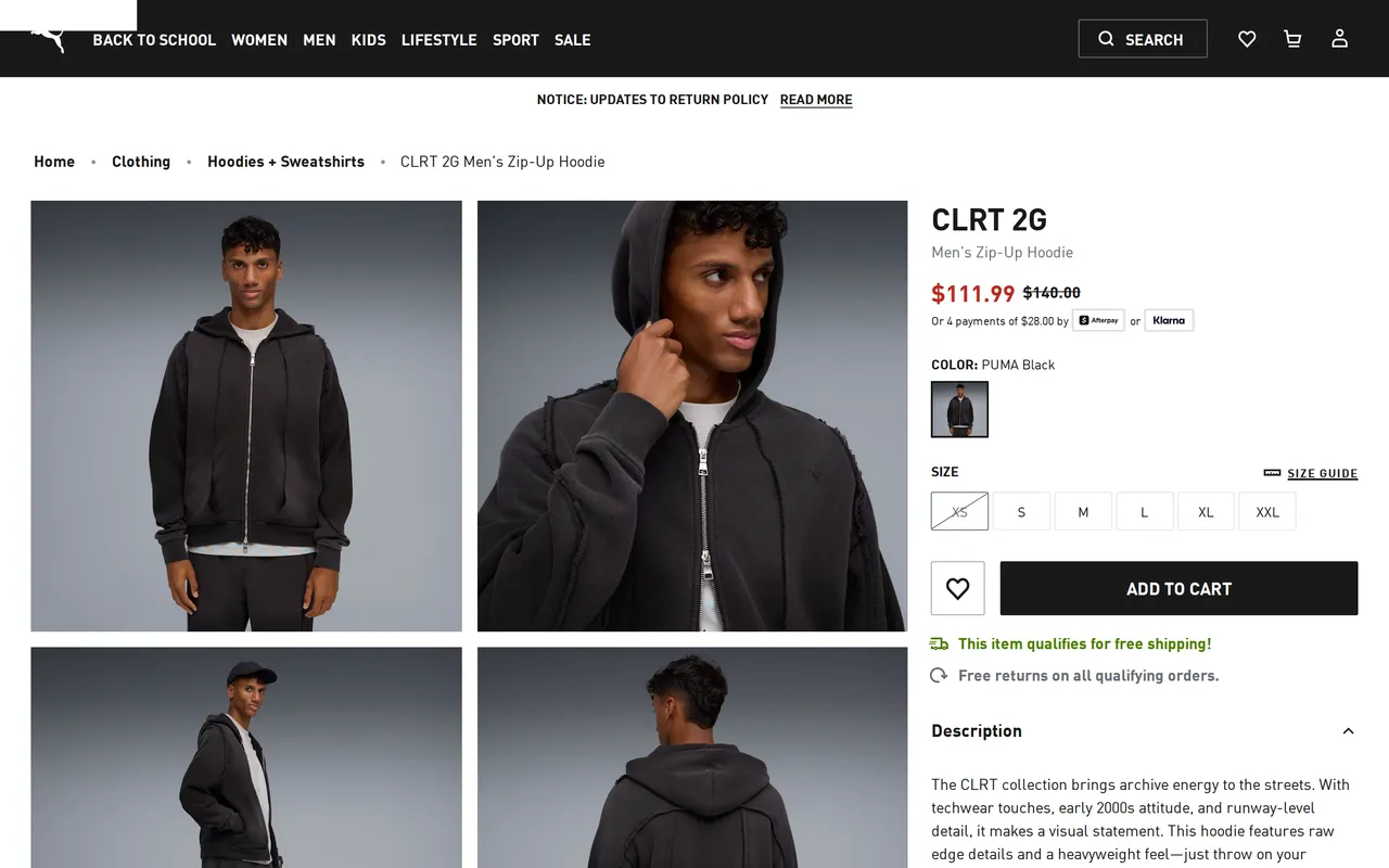 us.puma.com product detail page