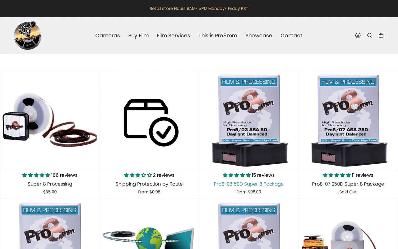 Pro8mm Product Listing (PLP), category listing page, captured Oct 26, 2026