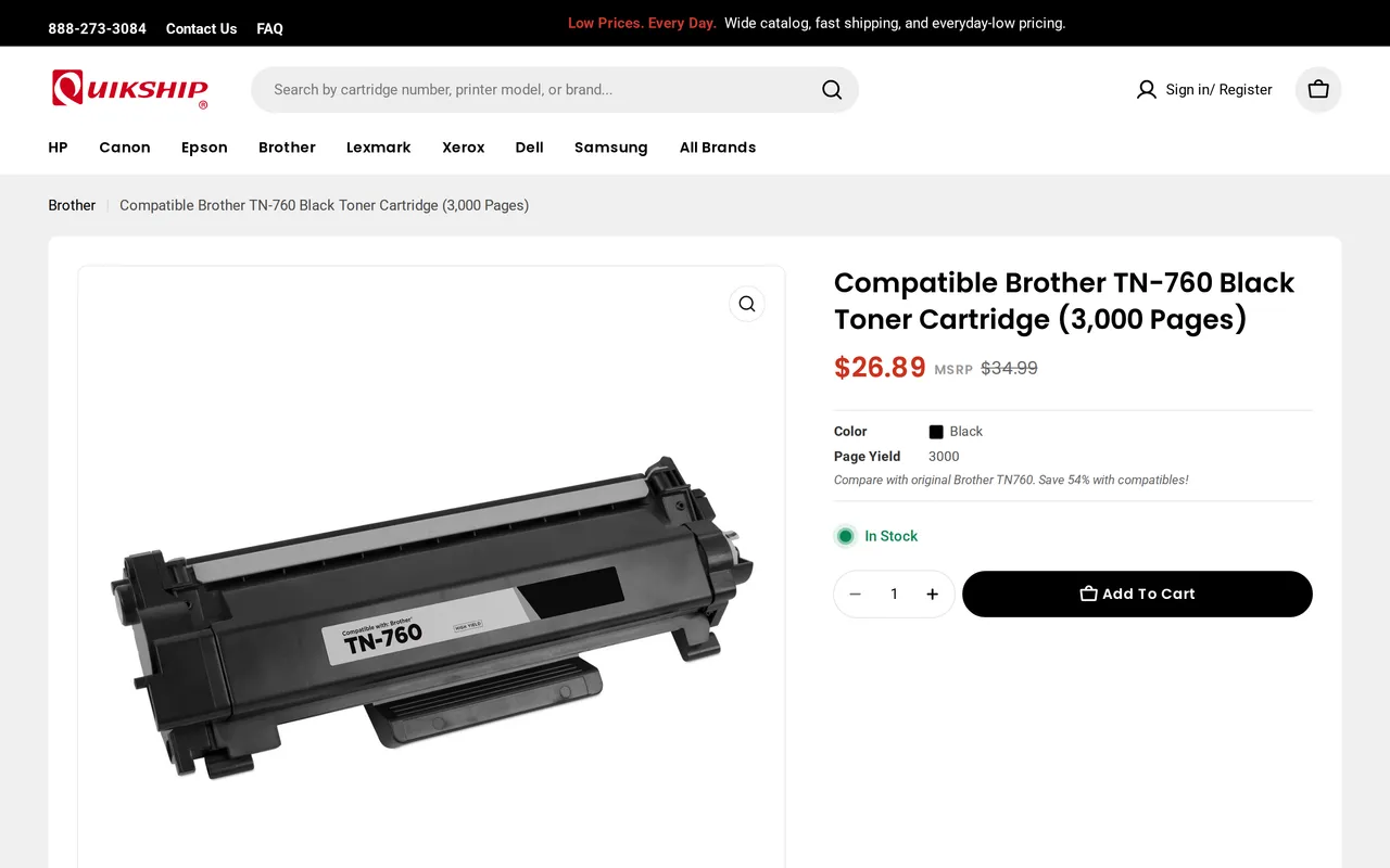 Quikship Product Detail (PDP), product detail page, captured Oct 26, 2026