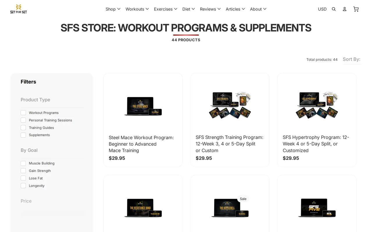 Set for Set Product Listing (PLP), category listing page, captured Oct 26, 2026