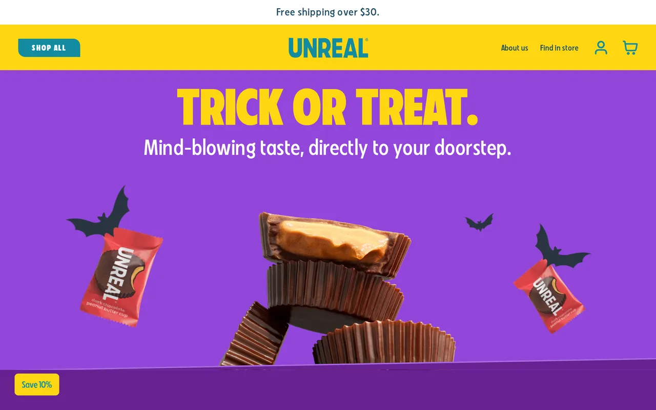 UNREAL Product Listing (PLP), category listing page, captured Oct 26, 2026