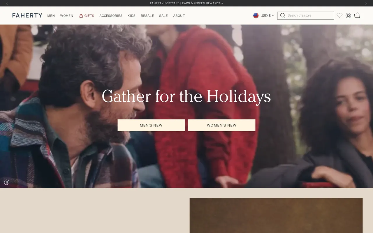 Faherty homepage